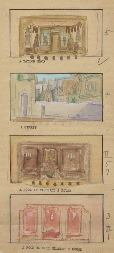 The Disappointment: Sketch no. 3, A Taylor Shop, A Street by Wood MacLane, 1934-1943 — digital art print download