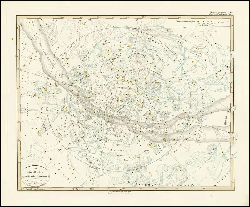 Celestial map of the Northern Hemisphere — Adolf Stieler