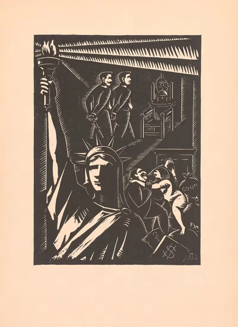 В тени свободы by Альберт Дэененс, 1926 — digital art print download