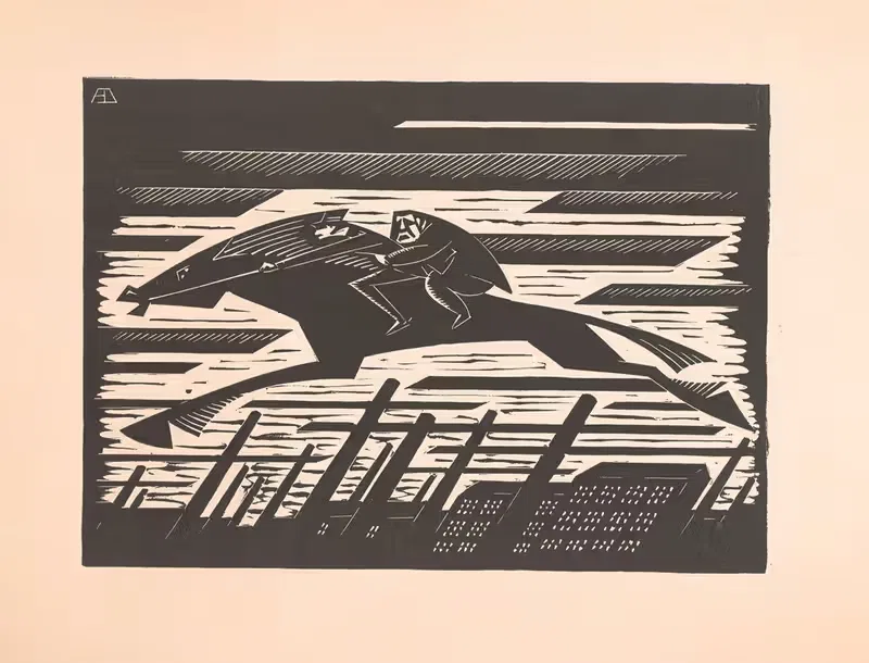 Проклятая охота by Альберт Дэененс, 1929 — digital art print download