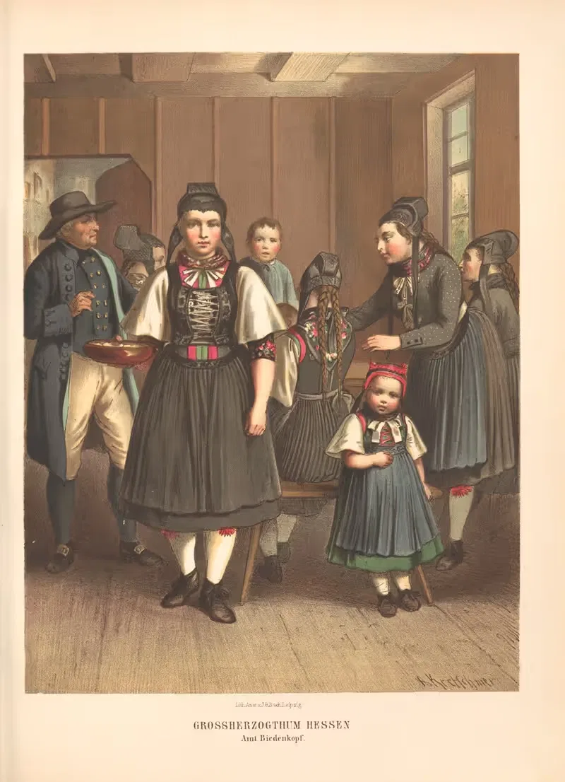 Немецкие народные костюмы стр. 21 by Альберт Кретшмер, 1870 — digital art print download