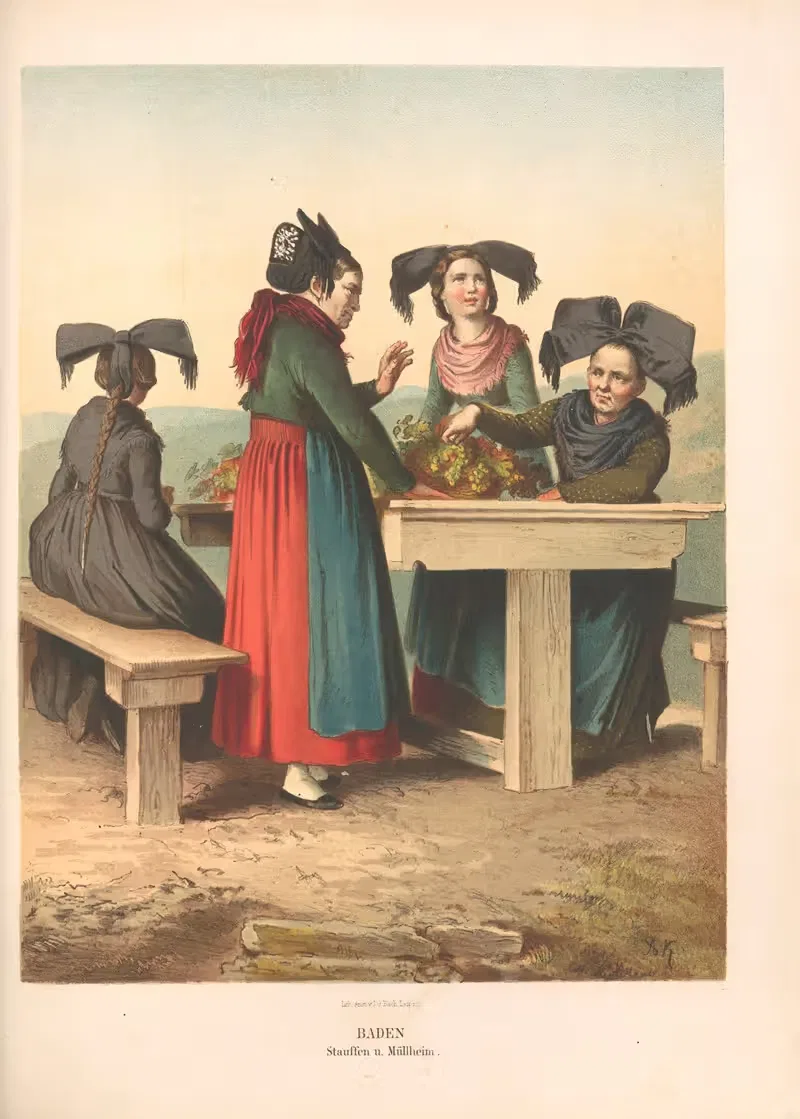 Немецкие народные костюмы, пл. 53 by Альберт Кретшмер, 1870 — digital art print download