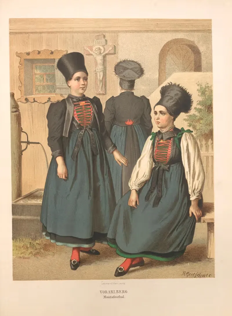 Немецкие народные костюмы, пл. 81 by Альберт Кретшмер, 1870 — digital art print download