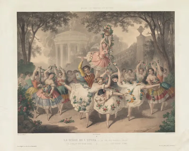 La scène de l'Opéra (Le pas des roses) ballet — Anonymous