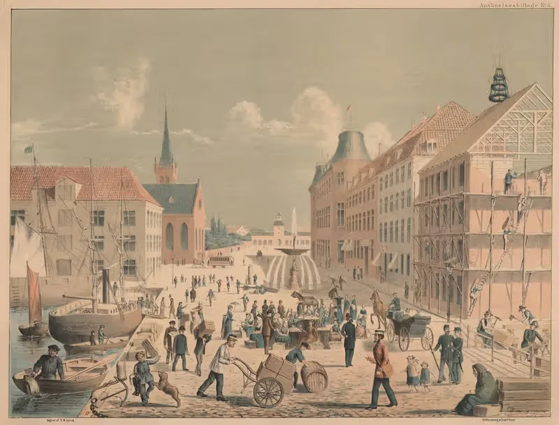Ved havnen by Anonymous, 1879 — digital art print download