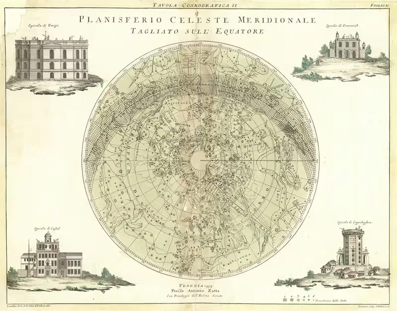 Planisferio celestemeridionale ; tagliato sull' Equatore — Antionia Zatta
