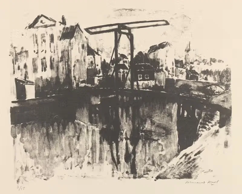 Подъемный мост в городе by Арман Аполь — digital art print download