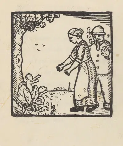 Открытка о рождении Гоммара by Феликс Тиммерманс, 1930 — digital art print download