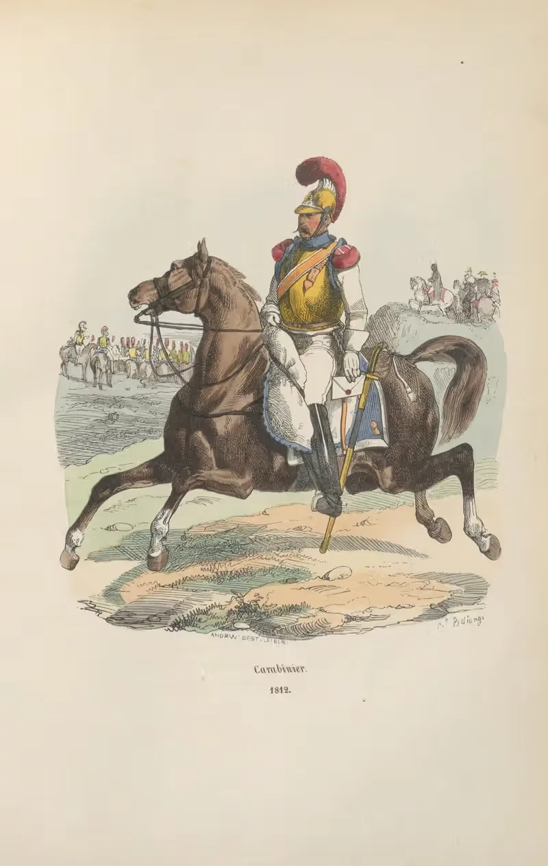 Карабинеры, 1812 by Ипполит Белланж, 1844 — digital art print download