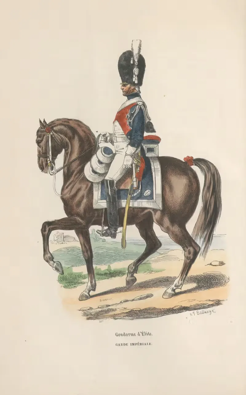 Элитный жандарм. Императорская гвардия by Ипполит Белланж, 1844 — digital art print download