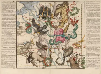 Плита 5; Геркулес, Стрелец и другие созвездия by Игнас Гастон Парди, 1693 — digital art print download