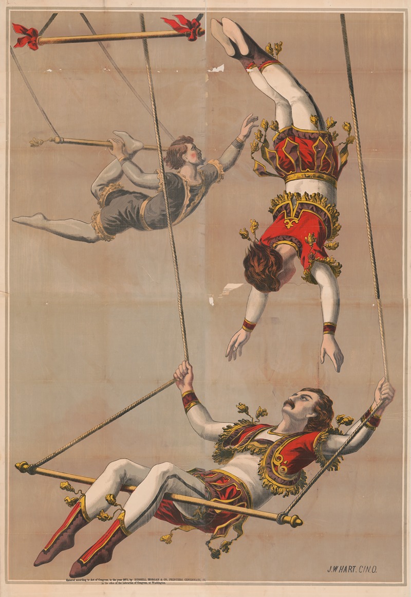 Акробатический номер by Дж. В. Харт, 1871 — digital art print download