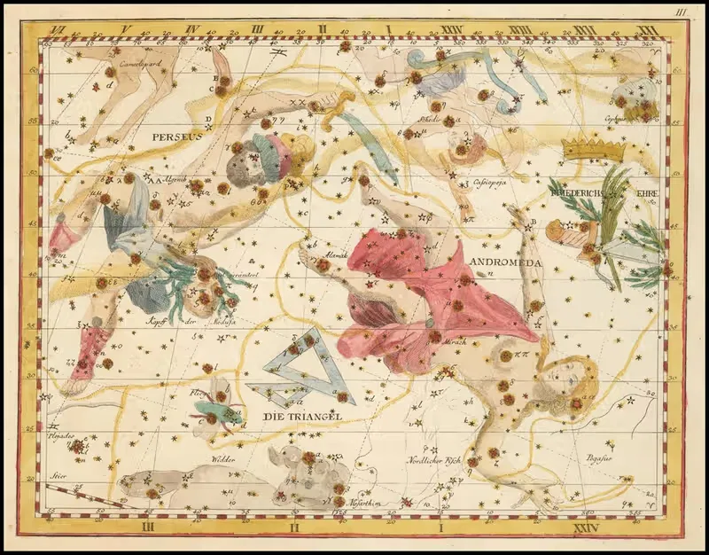 Персей, Андромеда, Триангель by Иоганн Элерт Боде, 1805 — digital art print download