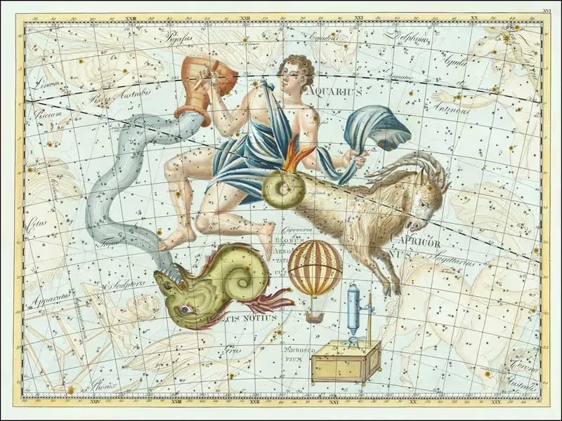 Козерог… Звёздное небо by Иоганн Элерт Боде, 1801 — digital art print download