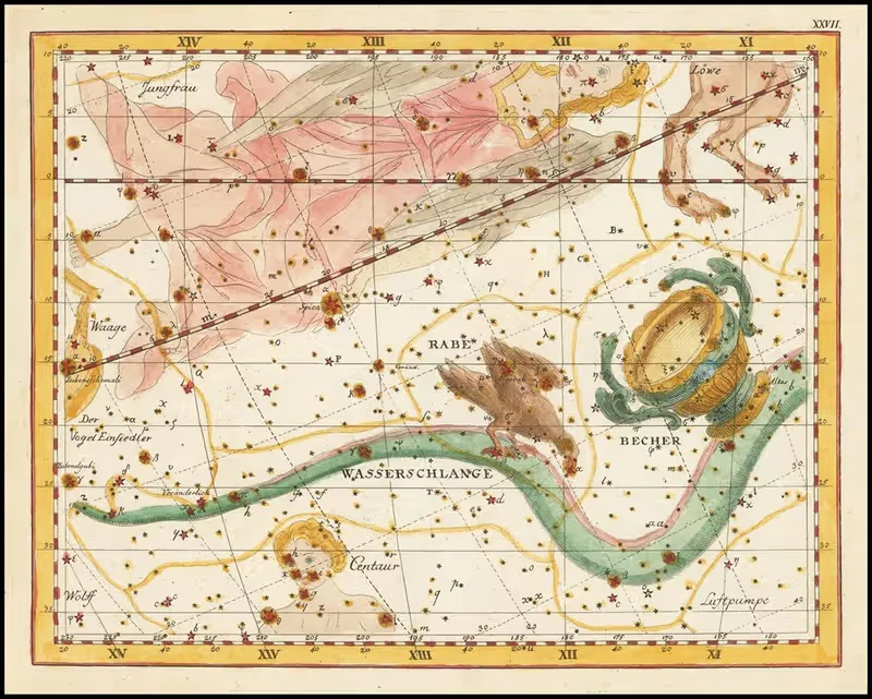 Wasserschlange, Rabe und Becher — Johann Elert Bode