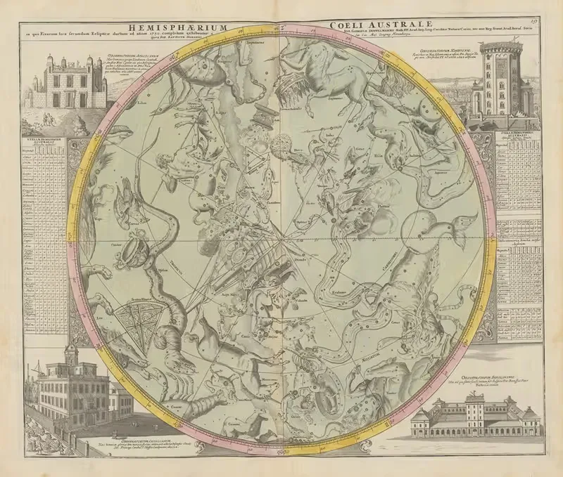 Атлас небес Pl.19 by Иоганн Габриэль Доппельмайр, 1742 — digital art print download