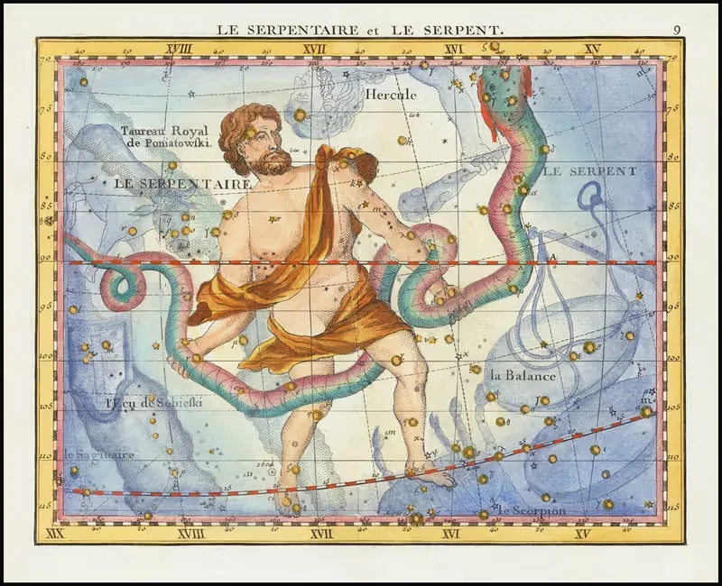 La Serpentaire et Le Serpente (Ophiucus & Serpens) — John Flamsteed
