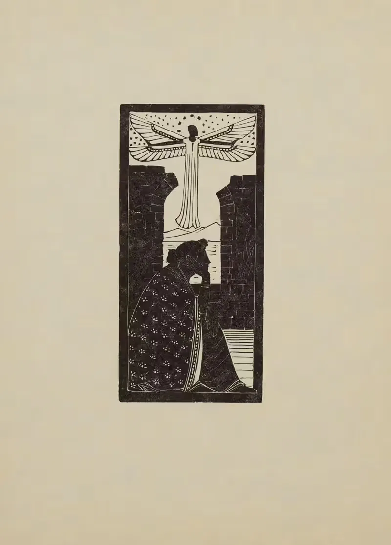 В руинах храма – I by Карел де Базель, 1925 — digital art print download