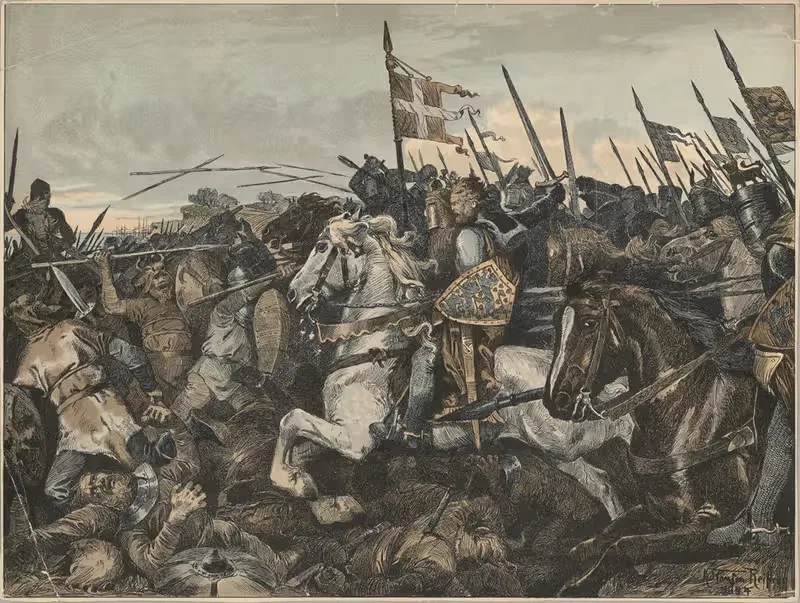 Вольмерслагет (битва Вальдемара) by Карл Хансен Рейстрюп — digital art print download