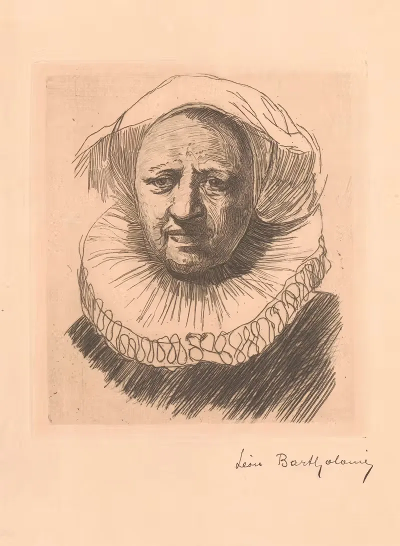 Portrait d'une dame âgée by Léon Bartholomé — digital art print download
