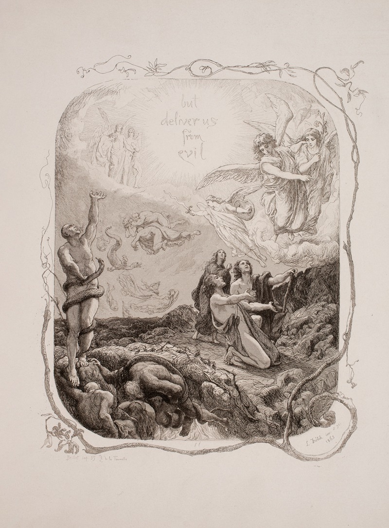 The Lord's Prayer Pl.03 by Лоренц Фрёлих, 1863 — digital art print download
