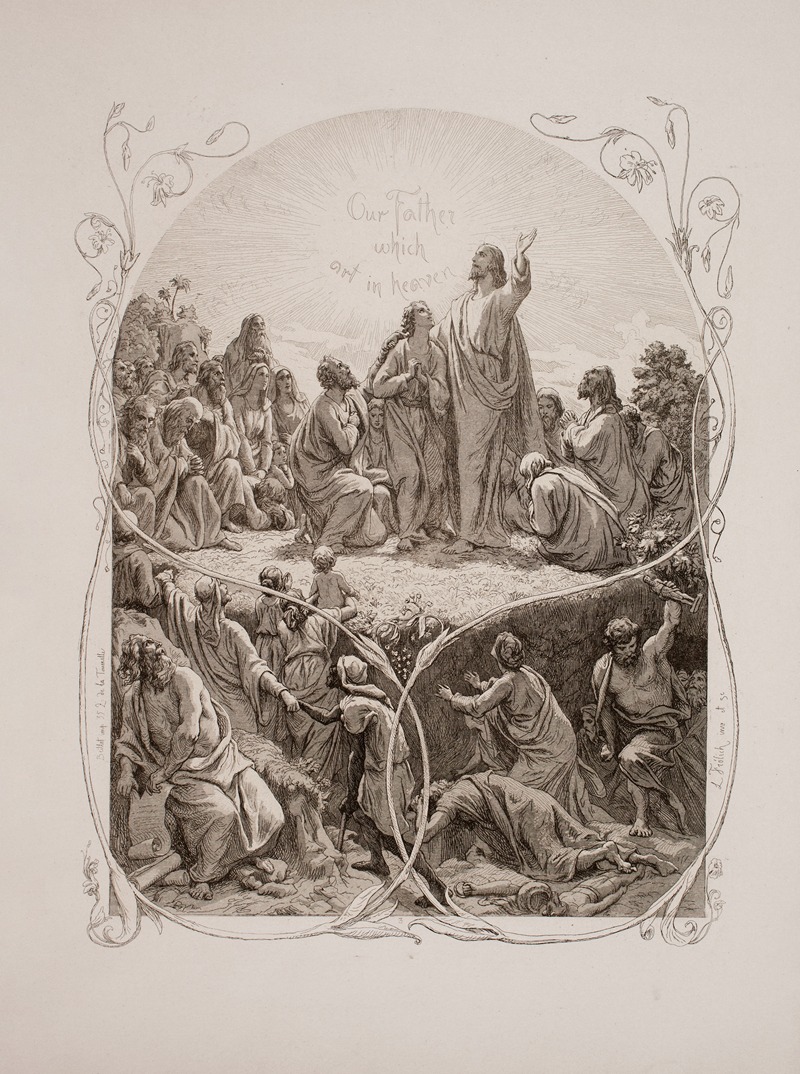 The Lord's Prayer Pl.05 by Лоренц Фрёлих, 1863 — digital art print download