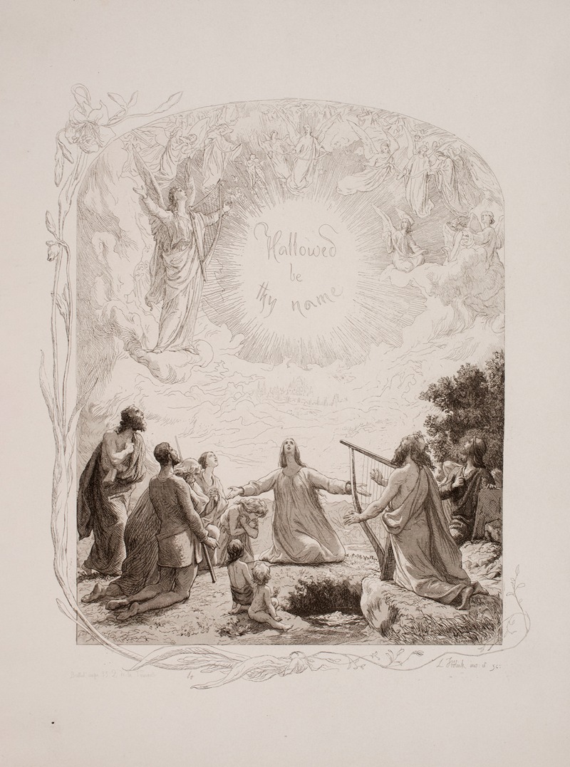 The Lord's Prayer Pl.06 by Лоренц Фрёлих, 1863 — digital art print download