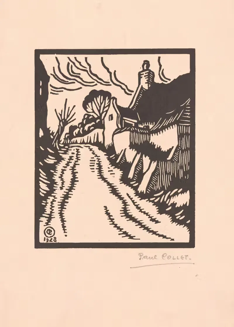 Road in Ohain by Paul Collet, 1928 — digital art print download