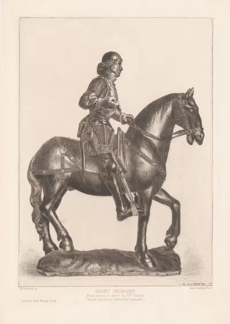 Святой Георгий на horseback by Анри-Шарль Герар — digital art print download