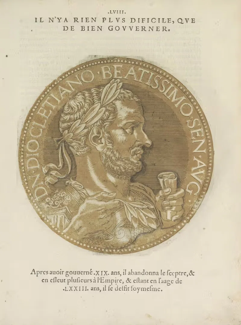Emperor Diocletianus by Hubert Goltzius, 1557-1559 — digital art print download