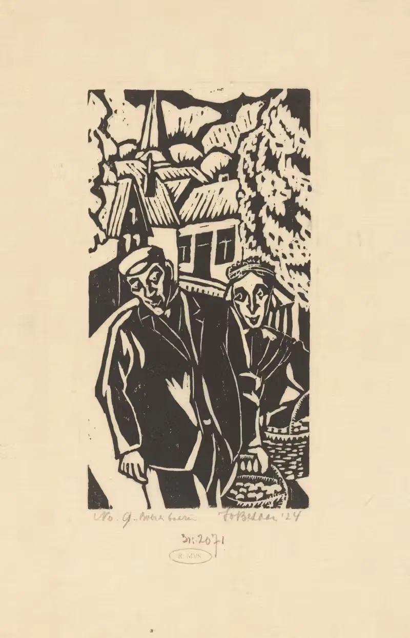 Фермер и фермерша by Джо Безан, 1924 — digital art print download