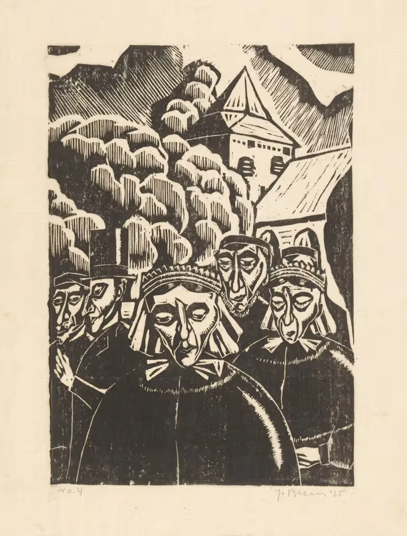 Kerkgang by Jo Bezaan, 1925 — digital art print download