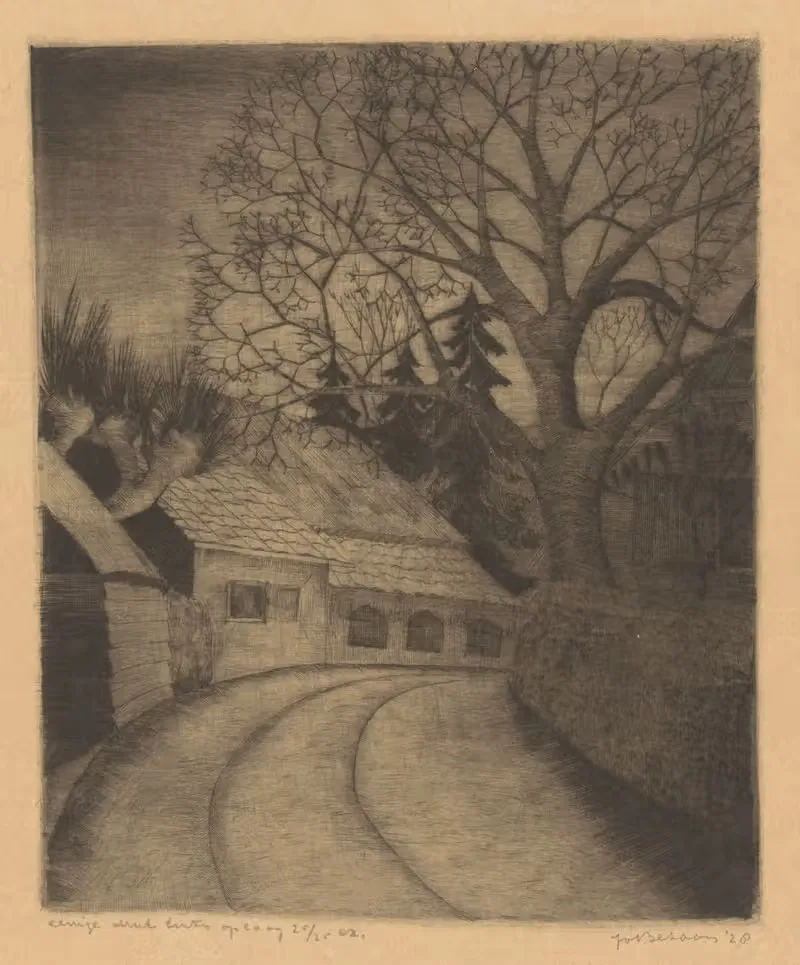 Дорога и ферма by Джо Безан, 1928 — digital art print download