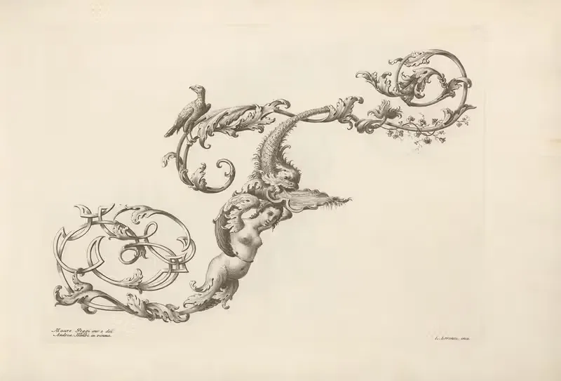 Letter F by Mauro Poggi, 1745-1765 — digital art print download