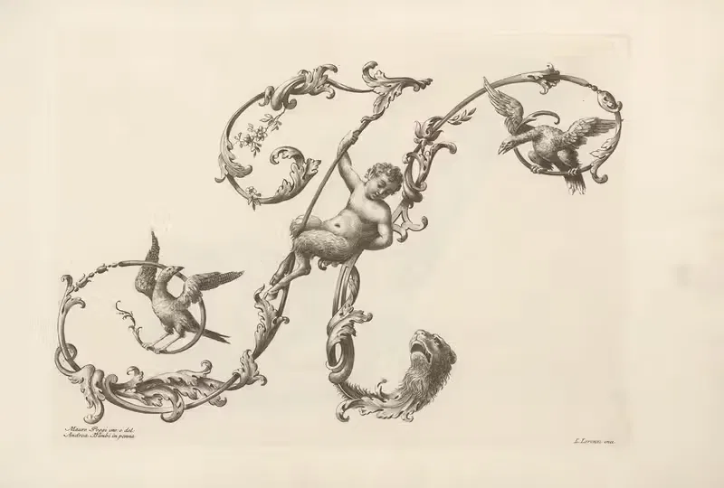Буква H by Мауро Погги, 1745-1765 — digital art print download