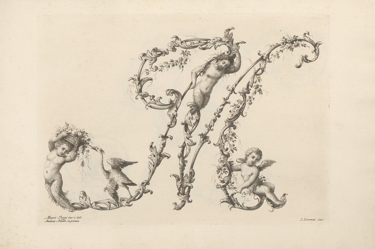 Буква М by Мауро Погги, 1745-1765 — digital art print download