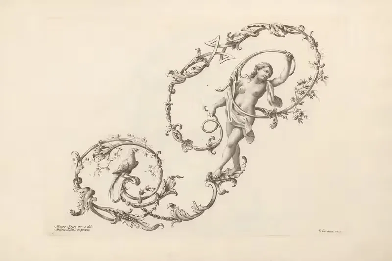 Буква П by Мауро Погги, 1745-1765 — digital art print download