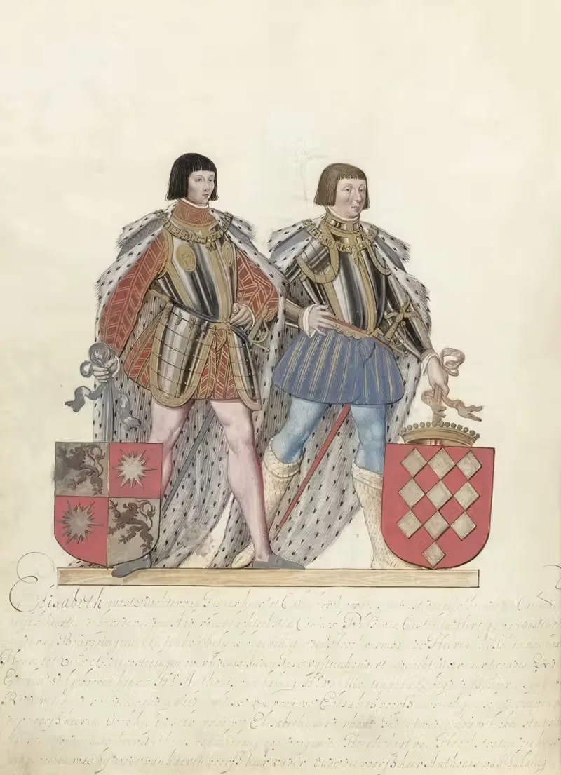 Jan van Luxemburg en Antoon van Lalaing — Nicolaes de Kemp