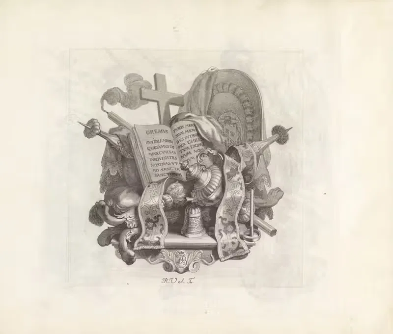 Консоль с литургическими атрибутами by Роберт ван Ауденаэрде, 1673-1743 — digital art print download