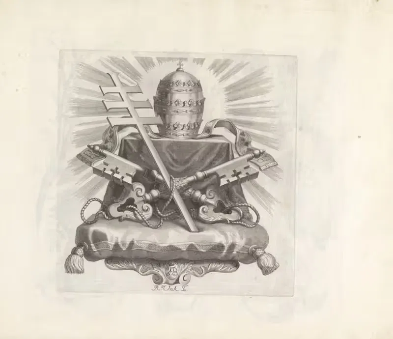 Консоль с папскими атрибутами by Роберт ван Ауденаэрде, 1673-1743 — digital art print download