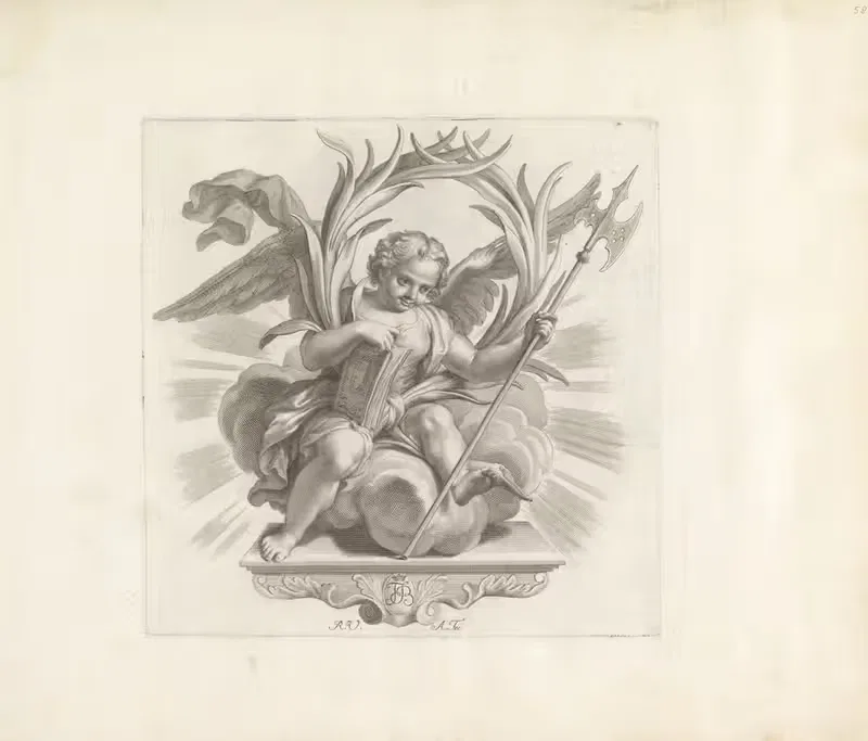 Engel met boek en hellebaard — Robert van Audenaerde