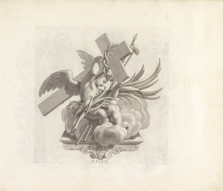 Engel met de passiewerktuigen van Christus by Роберт ван Ауденаэрде, 1673-1743 — digital art print download