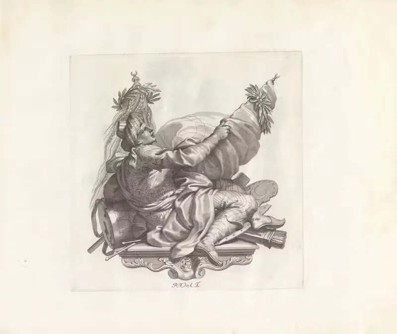 Ottomaanse man met vaandel by Robert van Audenaerde, 1673-1743 — digital art print download