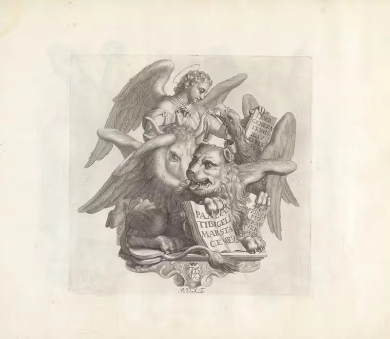 Symbolen van de vier evangelisten — Robert van Audenaerde