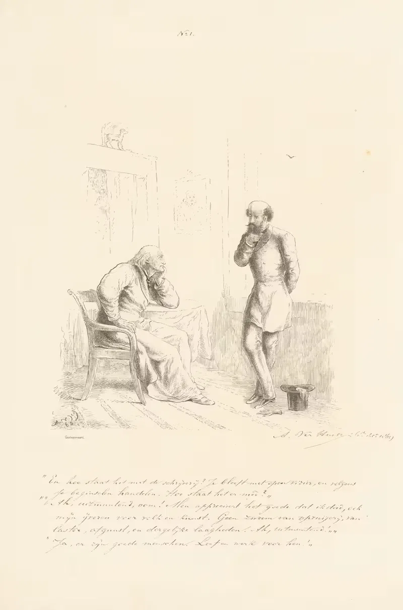 Разговор между дядей и племянником by Александр Вер Хуэл, 1865 — digital art print download