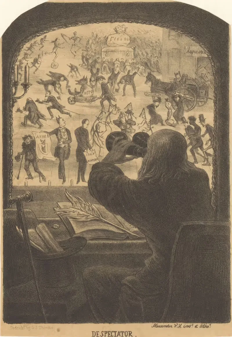 Мужчина с биноклем by Александр Вер Хуэл, 1848 - 1889 — digital art print download