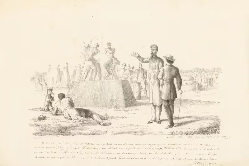 Oprichting van een standbeeld in het kamp van Satory — Alexander Ver Huell
