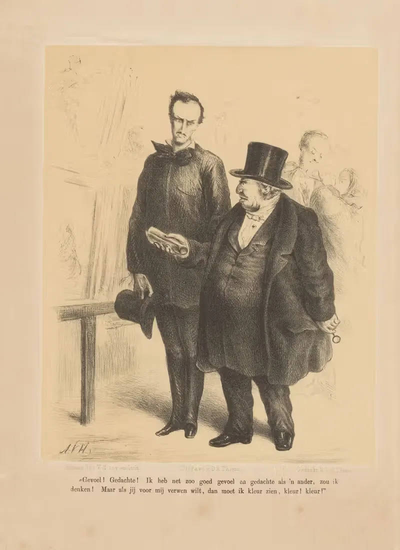 Schilder en kunstliefhebber op tentoonstelling — Alexander Ver Huell