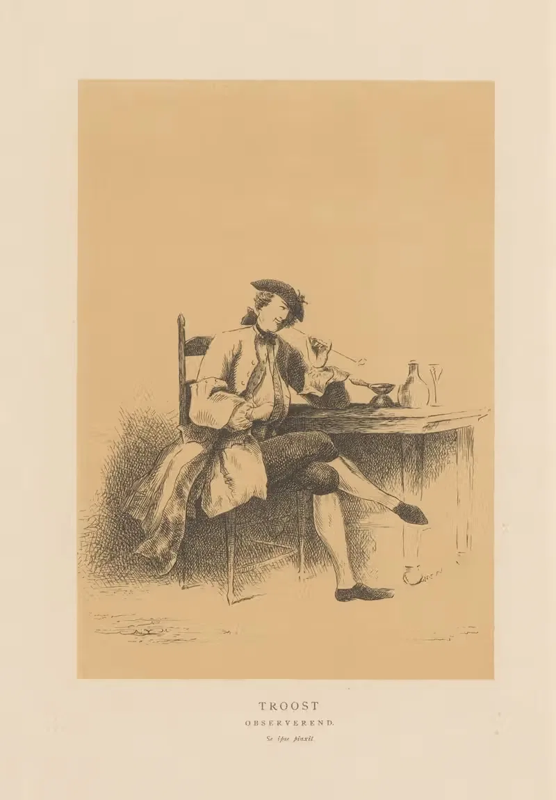 Автопортрет Корнелиса Троста by Александр Вер Хуэл, 1873 — digital art print download