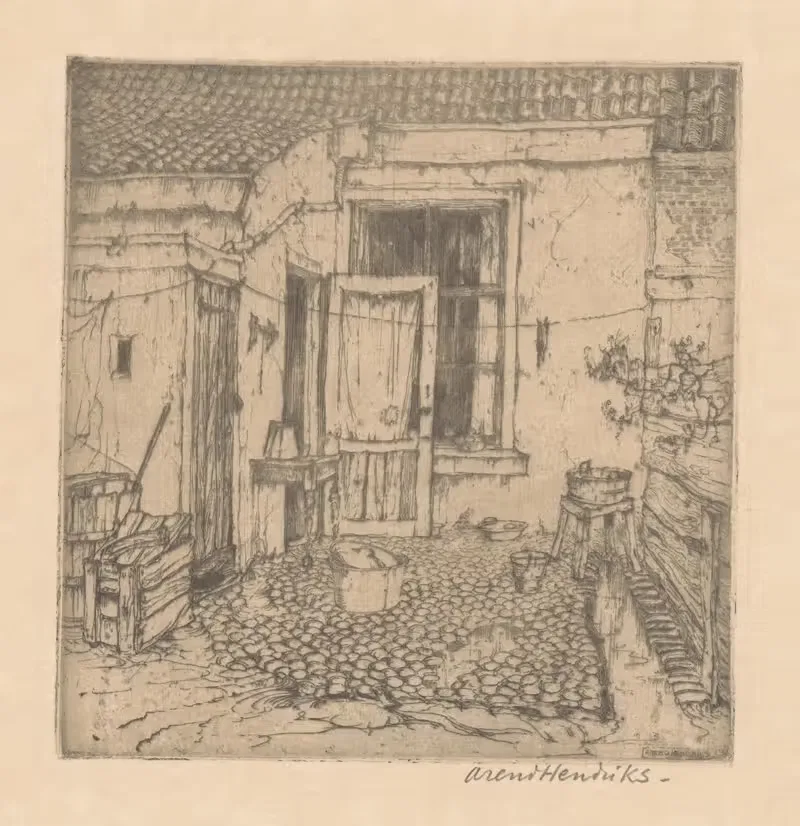 Внутренний двор дома by Аренд Хендрикс, 1911 - 1931 — digital art print download